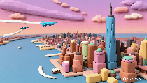 Different 3D art styles generated with Kling AI